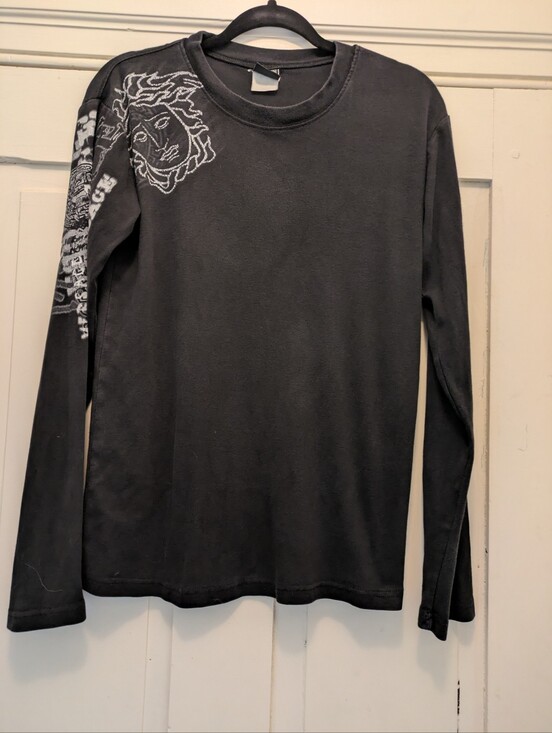 Versace Jeans Collection Tops - Versace 109% Long Sleeve T Shirt w/ Graphic Art Design On Shoulder & Arm-M/L